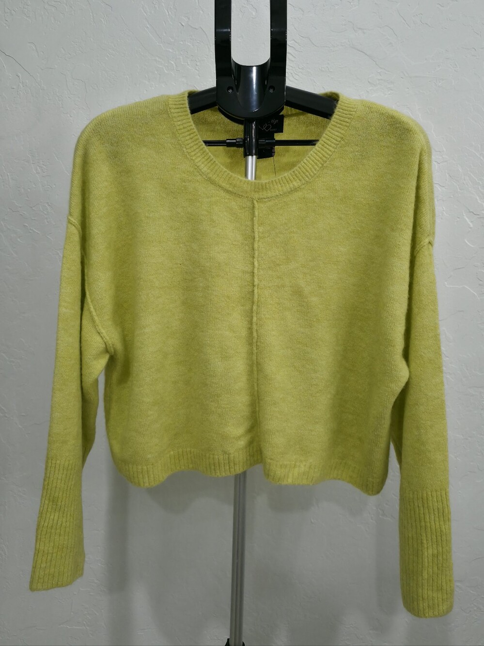 Hooked Up by IOT Bright Lime Crewneck Sweater